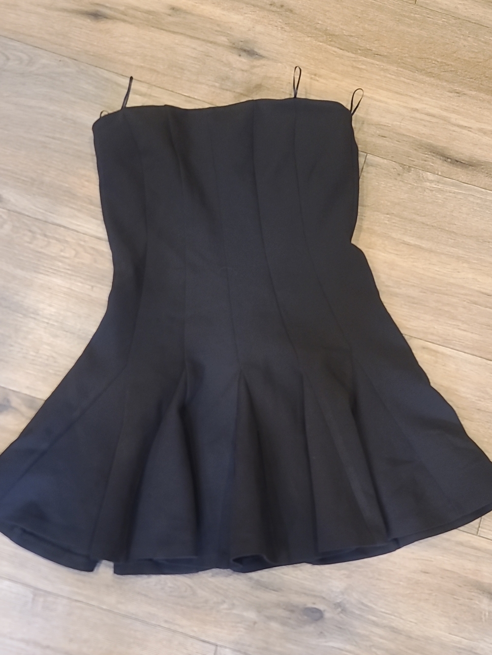 Zara Like New Tennis Skort Strapless Dress, Xs, Black, Lined